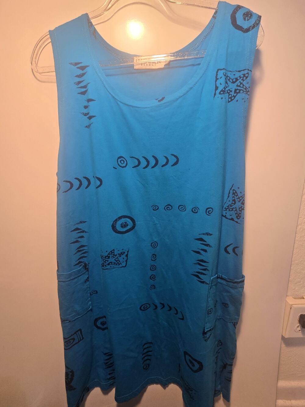 ingear Dress Womens Size 3x Sleeveless Swim Cover Up Dress lagenlook art to wear